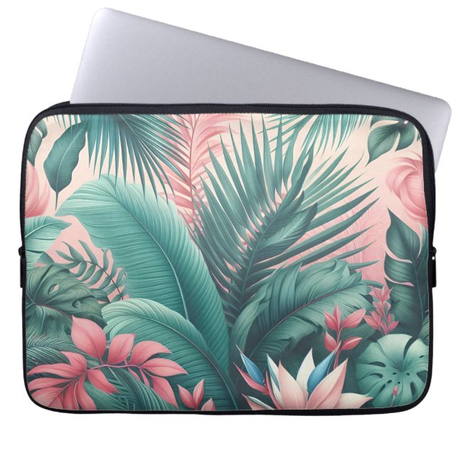 Capa Para Notebook Padrão Botânico do Paraíso Tropical (Frente)