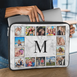 Capa Para Notebook Padrão Branco da Pedra Marble