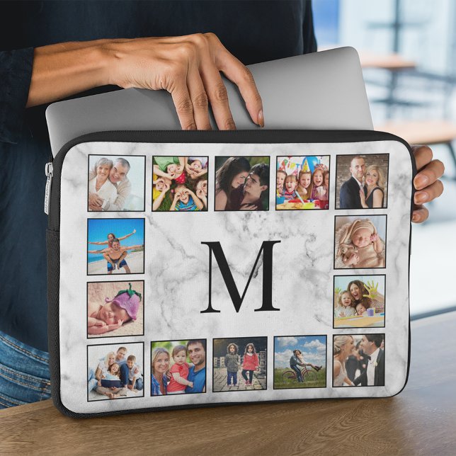 Capa Para Notebook Padrão Branco da Pedra Marble (Criador carregado)