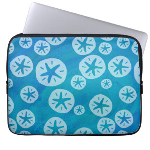 Capa Para Notebook Padrão branco e azul do dólar de areia