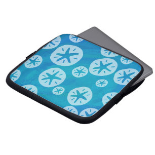Capa Para Notebook Padrão branco e azul do dólar de areia