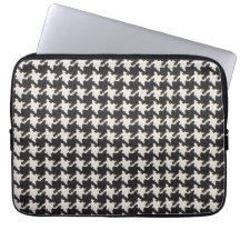 Padrão Branco preto-houndstooth