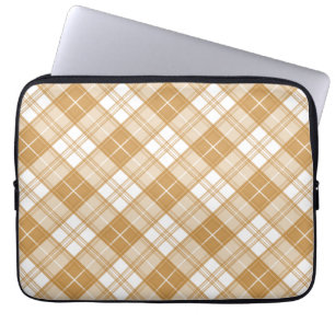 Capa Para Notebook Padrão Brown White Tartan yxm0uat9