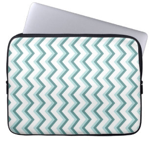Capa Para Notebook Padrão Chevron ZigZag em verde-minúsculo