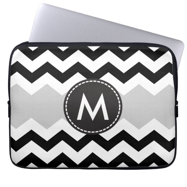 Capa Para Notebook Padrão Chic Chevron Stripes (Frente)