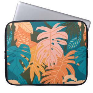 Capa Para Notebook Padrão colorido das folhas tropicais