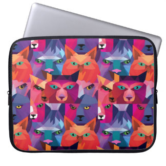 Capa Para Notebook Padrão Colorido de Animais Policiais Baixo