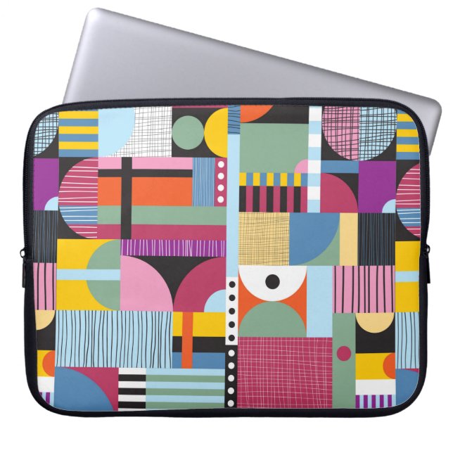 Capa Para Notebook Padrão colorido escandinavo (Frente)