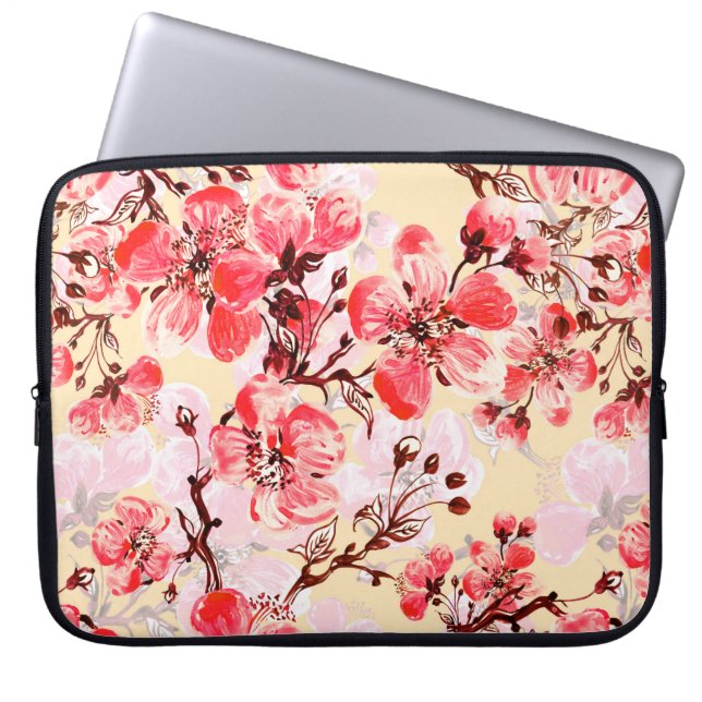 Capa Para Notebook Padrão constante das flores de primavera u (Frente)