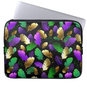 Capa Para Notebook Padrão contínuo com penas de Mardi Gras