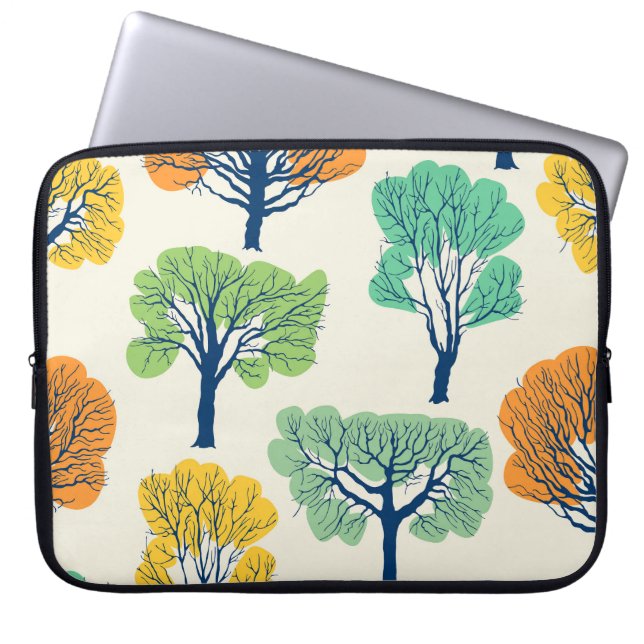 Capa Para Notebook Padrão contínuo de árvores antigas na natureza (Frente)