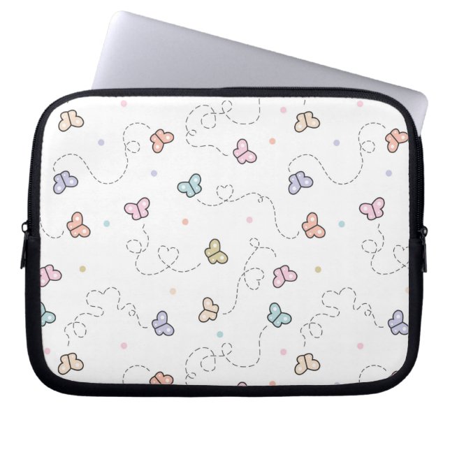 Capa Para Notebook Padrão contínuo de borboleta (Frente)