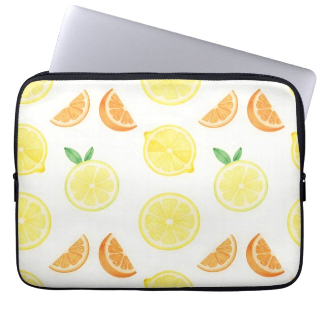 Capa Para Notebook Padrão contínuo de fatias de cítricos frescos (Frente)