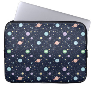 Capa Para Notebook Padrão contínuo de planetas do sistema solar