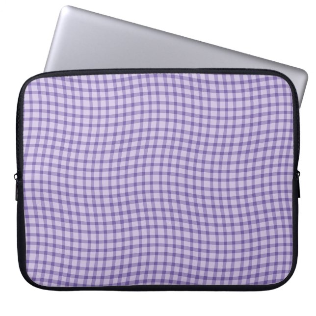 Capa Para Notebook Padrão contínuo xadrez roxo (Frente)