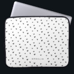 Capa Para Notebook Padrão Coração de Portão Bonito<br><div class="desc">Coração de rabisco bonito,  bolsa de laptop personalizada. Design,  cinza de ardósias,  corações desenhados e linha de texto modelo de solteiro para o seu nome na cor da cinza correspondente.</div>