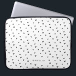 Capa Para Notebook Padrão Coração de Portão Bonito<br><div class="desc">Coração de rabisco bonito,  bolsa de laptop personalizada. Design,  cinza de ardósias,  corações desenhados e linha de texto modelo de solteiro para o seu nome na cor da cinza correspondente.</div>