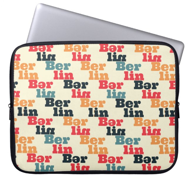 Capa Para Notebook Padrão criativo de Berlim. (Frente)