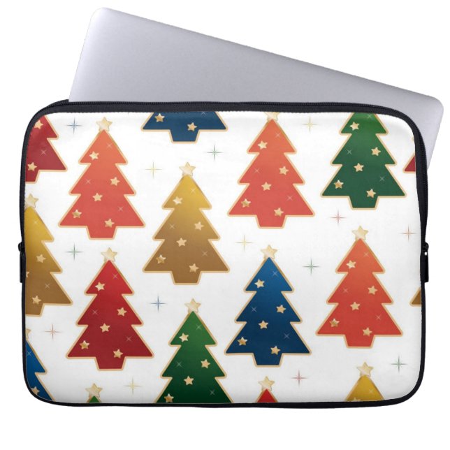 Capa Para Notebook Padrão da árvore de Natal (Frente)
