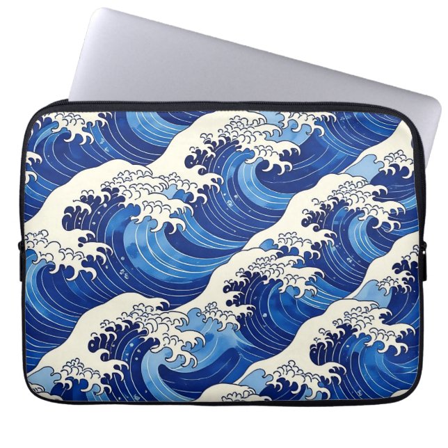 Capa Para Notebook Padrão da Grande Onda Japonesa Oceano  (Frente)