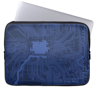 Capa Para Notebook Padrão da placa-mãe do Geek azul