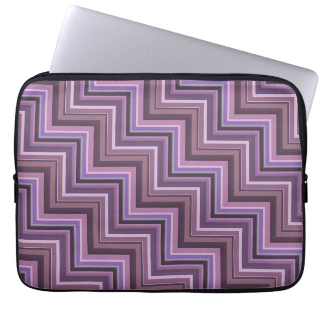 Capa Para Notebook Padrão das escadas das faixas de Mauve (Frente)