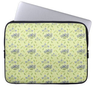 Capa Para Notebook padrão das flores roxas e amarelas