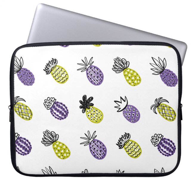 Capa Para Notebook Padrão de abacaxi sem costura (Frente)