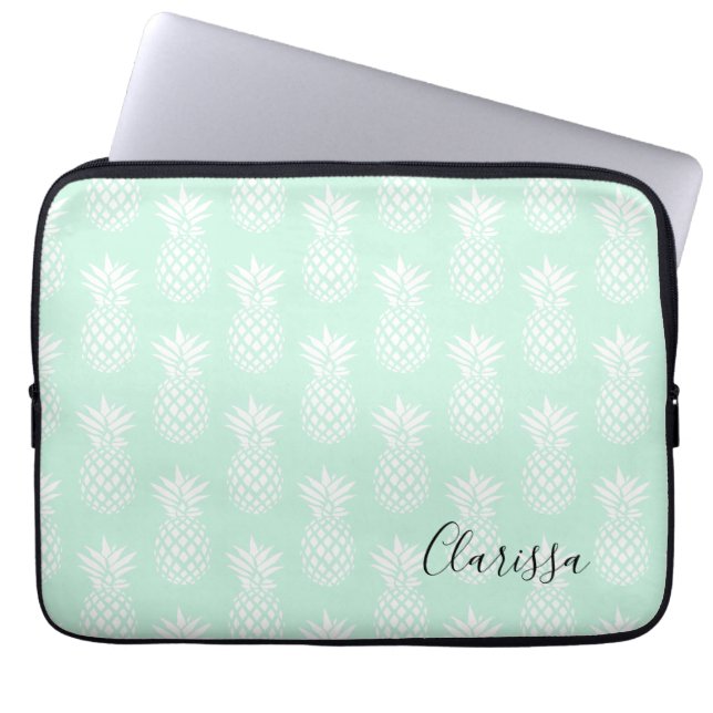 Capa Para Notebook Padrão de abacaxi verde bonito e elegante da horta (Frente)