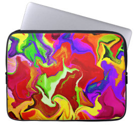 Capa Para Notebook Padrão de Abstrações Vivas Coloridas