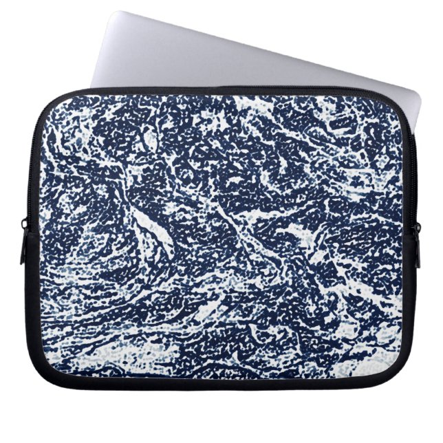 Capa Para Notebook Padrão de Abstrato azul escuro (Frente)