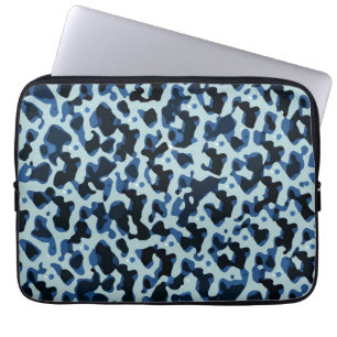 Capa Para Notebook Padrão de Abstrato de Camo Preto Azul