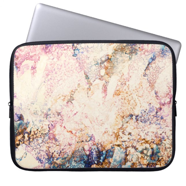 Capa Para Notebook Padrão de Abstrato de Fluido Marble (Frente)