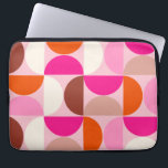 Capa Para Notebook Padrão de Abstrato de meio século moderno do cor-d<br><div class="desc">Padrão moderno do meio século retrorreflector - formas geométricas do abstrato - padrão minimalista em rosa,  laranja,  castanho e branco.</div>