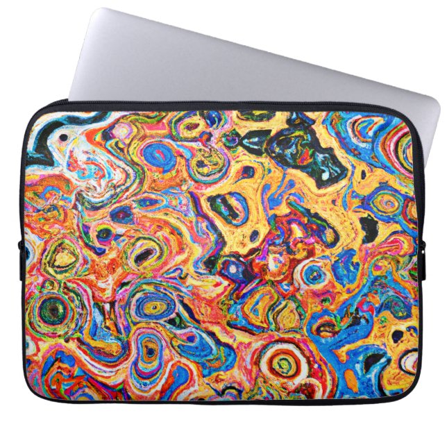 Capa Para Notebook Padrão de Abstrato dinâmica e vibrante (Frente)
