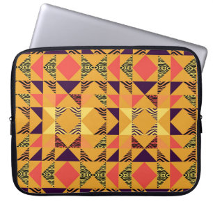 Capa Para Notebook Padrão de Abstrato do Triângulo Memphis Pastel.