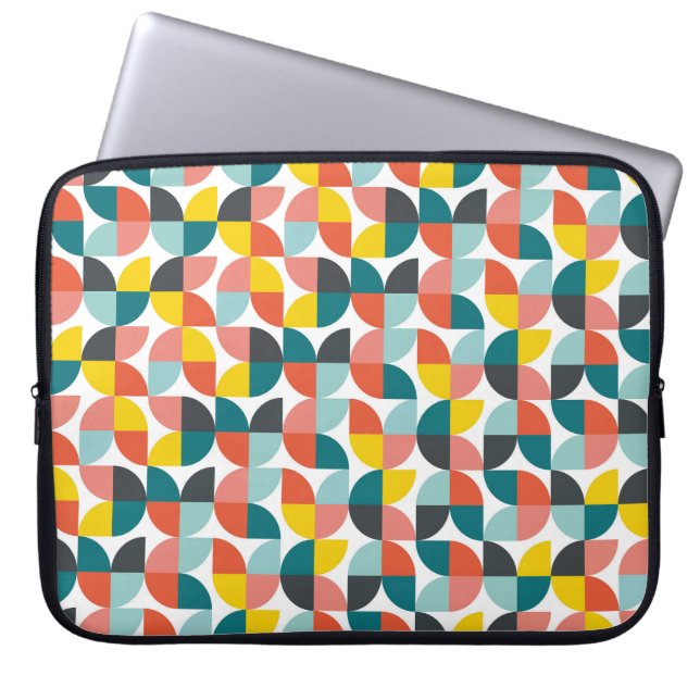 Capa Para Notebook Padrão de Abstrato Geométrico Colorida (Frente)