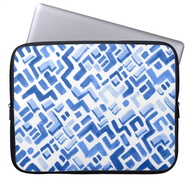 Capa Para Notebook Padrão de Abstrato Geométrico de Aquarela (Frente)