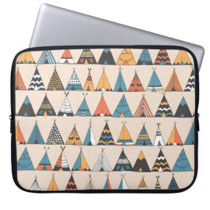 Capa Para Notebook Padrão de adolescente. tenda nativa americana de v