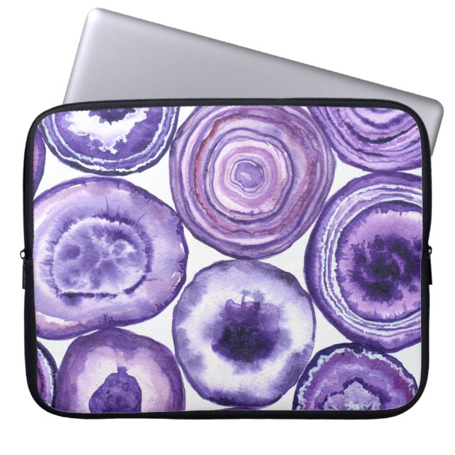 Capa Para Notebook Padrão de agata violeta (Frente)