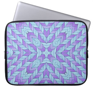 Capa Para Notebook Padrão de ametista clara e aqua pálida