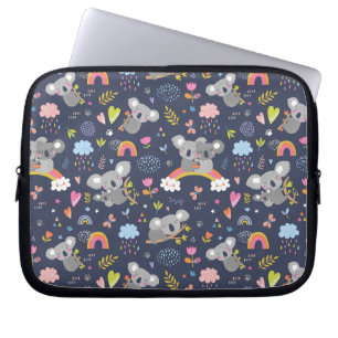 Capa Para Notebook Padrão de Amor do Koala Rainbow