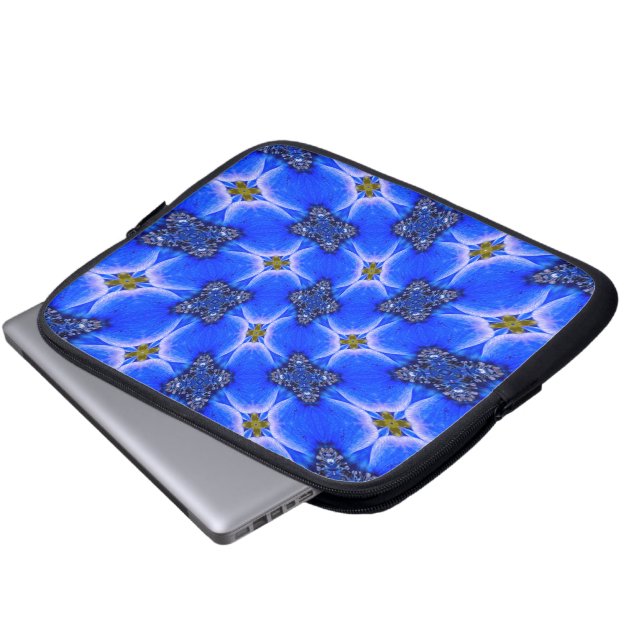 Capa Para Notebook Padrão de Anêmona do Jardim Azul (Frente Inferior)