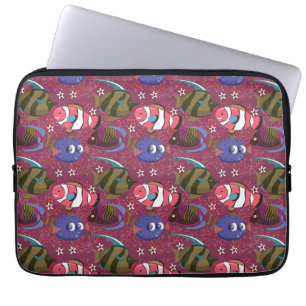 Capa Para Notebook Padrão de animais aquáticos vida submarina do