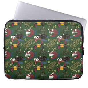 Capa Para Notebook Padrão de animais aquáticos   vida submarina do oc