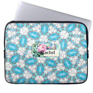 Capa Para Notebook Padrão de Aqua Flower