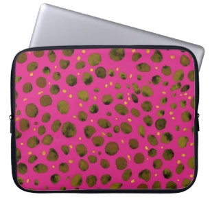Capa Para Notebook Padrão de Aquarela com Pele de Chita Abstrato.