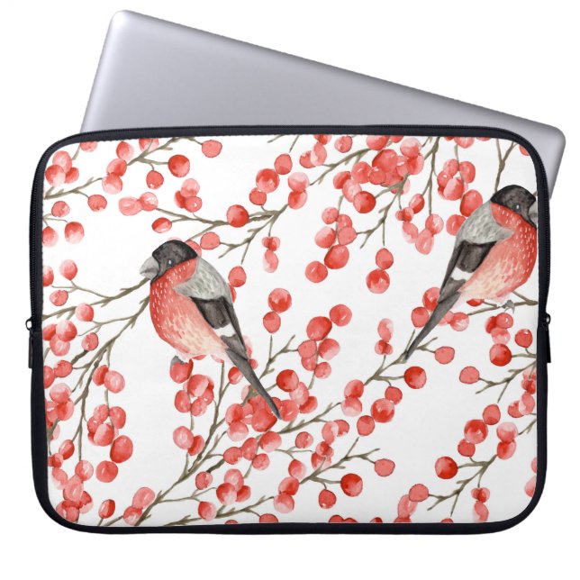 Capa Para Notebook Padrão de Aquarela das Berries Vermelhas (Frente)