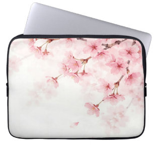 Capa Para Notebook Padrão de aquarela de flor de cerejeira rosa Sakur