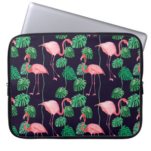 Capa Para Notebook Padrão de aquarela sem costura com flamingo